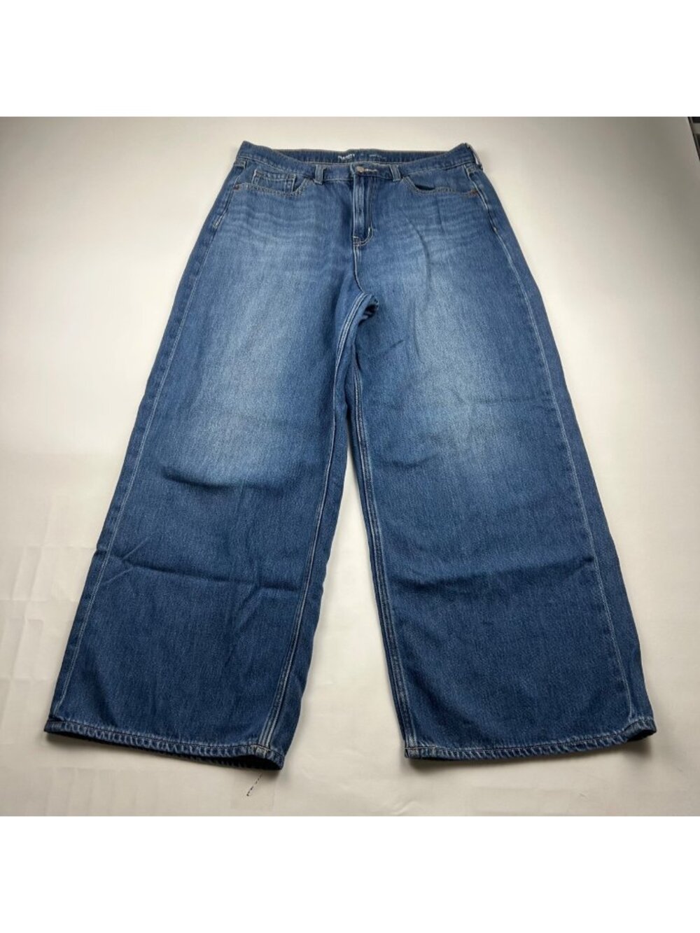 Old Navy Medium Wash Denim Baggy Wide Leg Jeans 12